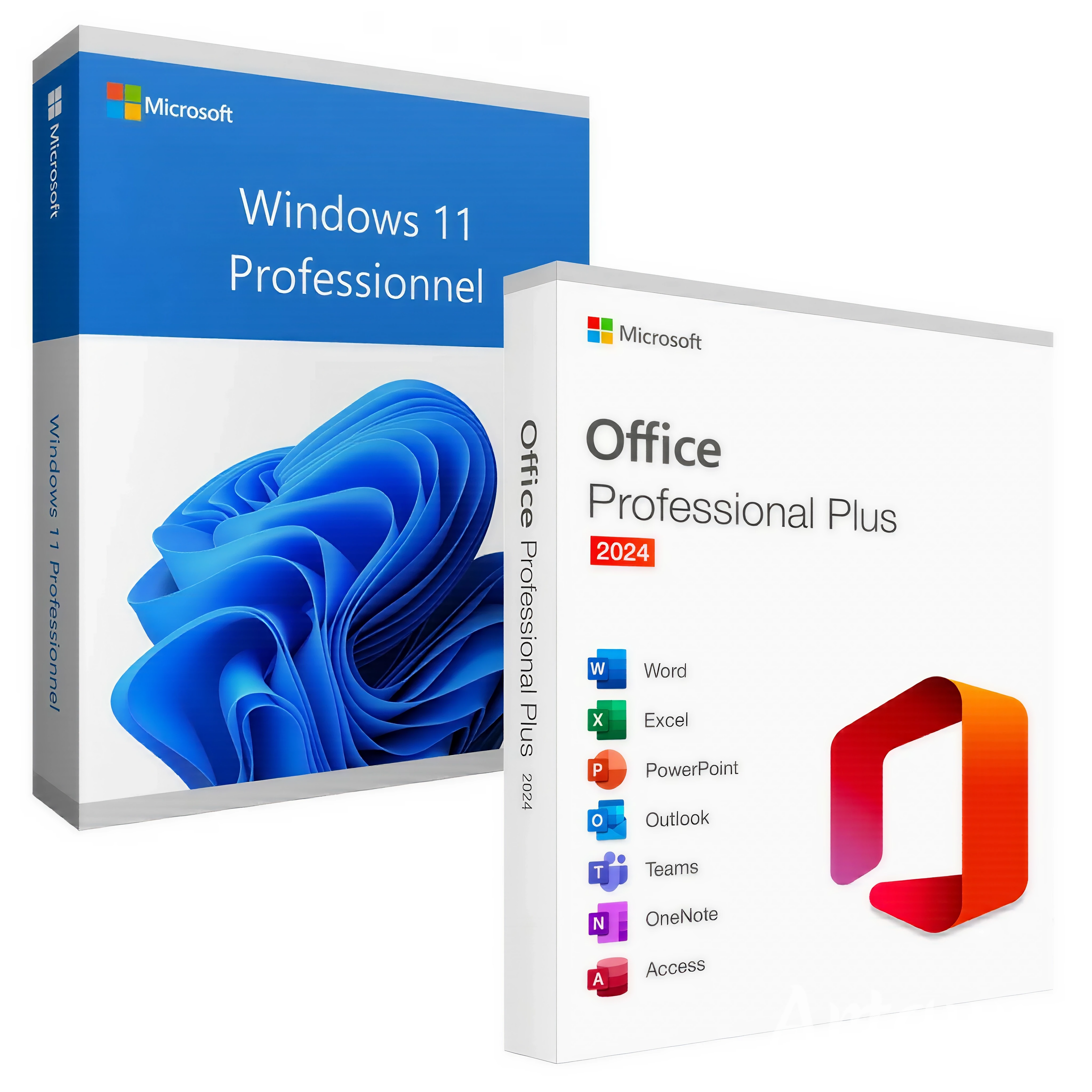Boostez votre productivité avec le lot Office 2024 Pro Plus et Windows 11 Pro. Après commande, recevez vos clés d’activation par email, accompagnées de toutes les procédures d’installation claires et détaillées dans l’heure qui suit.

Vos avantages immédiats :

-Procédures d’installation sous 1h : Toutes les instructions nécessaires pour installer et activer rapidement Office 2024 Pro Plus et Windows 11 Pro, sans stress.

-Multilingue : Disponibles en français, anglais, espagnol et plus, pour s’adapter à to